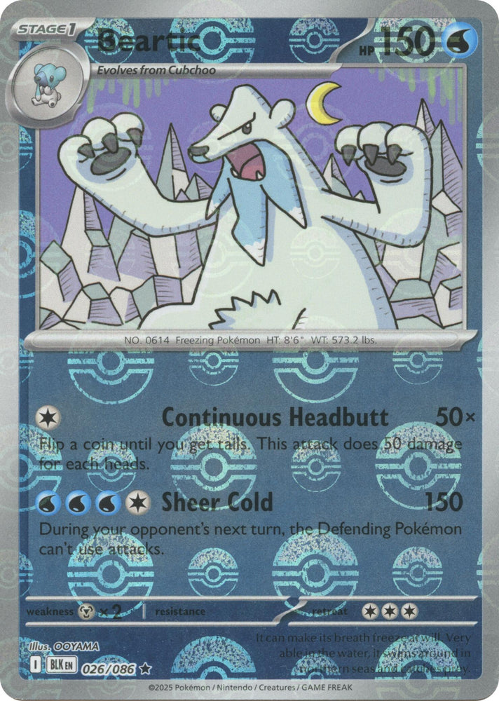 Beartic (026/086) (Poke Ball Pattern) [Scarlet & Violet: Black Bolt] Pokémon