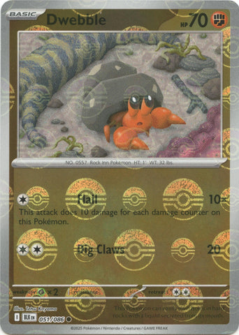 Dwebble (051/086) (Poke Ball Pattern) [Scarlet & Violet: Black Bolt] Pokémon