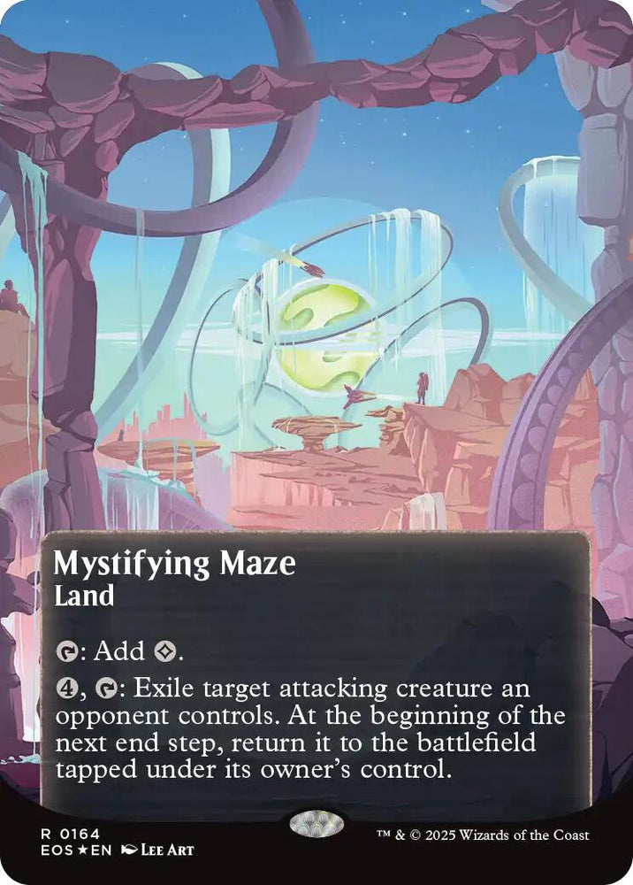 Mystifying Maze (0164) (Borderless) (Galaxy Foil) [Edge of Eternities: Stellar Sights] Magic: The Gathering