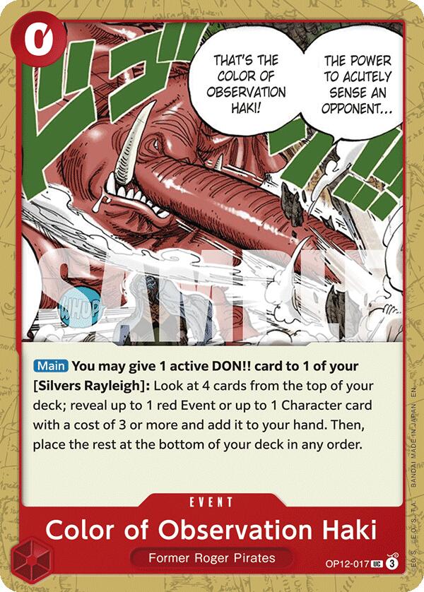 Color of Observation Haki [Legacy of the Master] Bandai