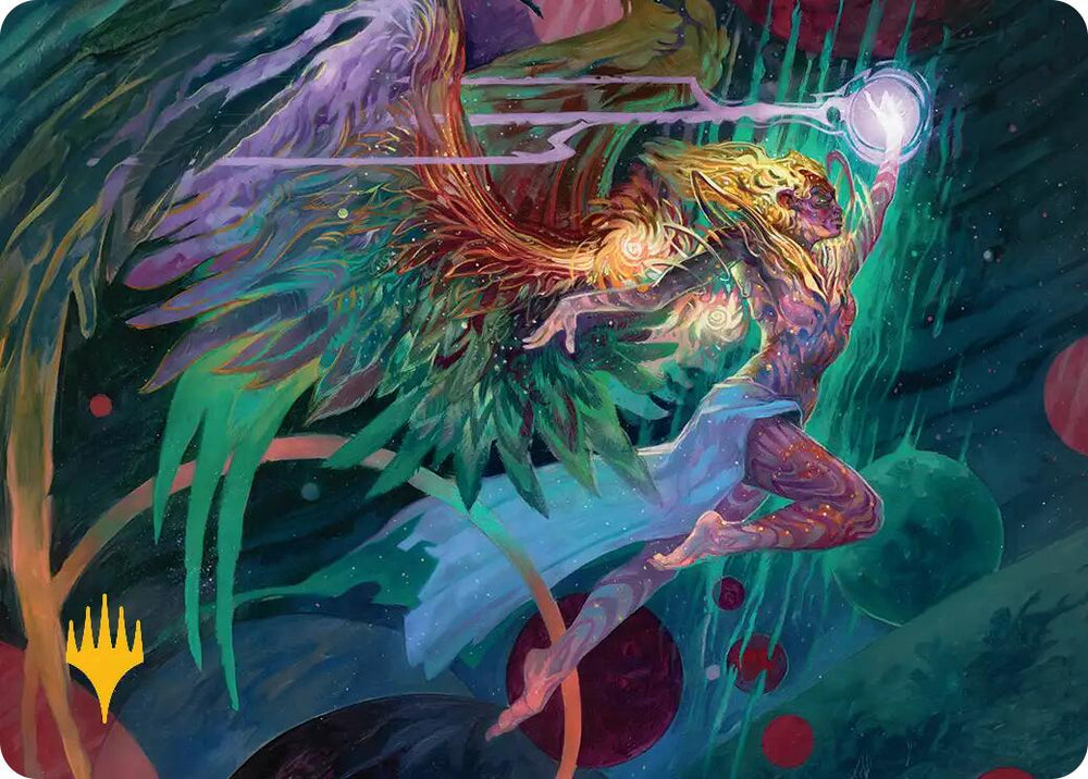 Exalted Sunborn Art Card (Gold-Stamped Signature) [Edge of Eternities Art Series] Magic: The Gathering