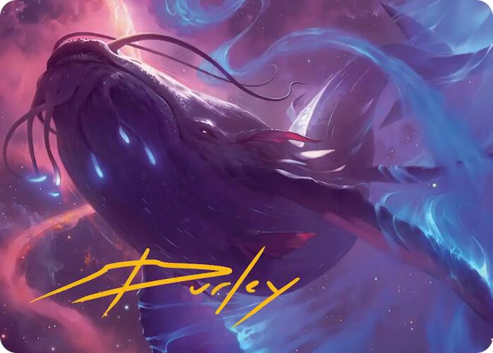 Starbreach Whale Art Card (Gold-Stamped Signature) [Edge of Eternities Art Series] Magic: The Gathering