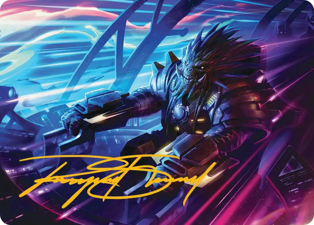 Tannuk, Steadfast Second Art Card (Gold-Stamped Signature) [Edge of Eternities Art Series] Magic: The Gathering