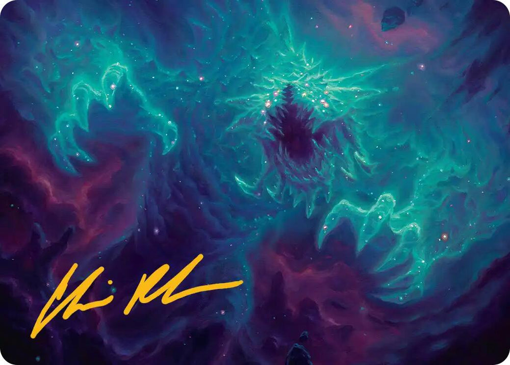 Cosmogoyf Art Card (Gold-Stamped Signature) [Edge of Eternities Art Series] Magic: The Gathering