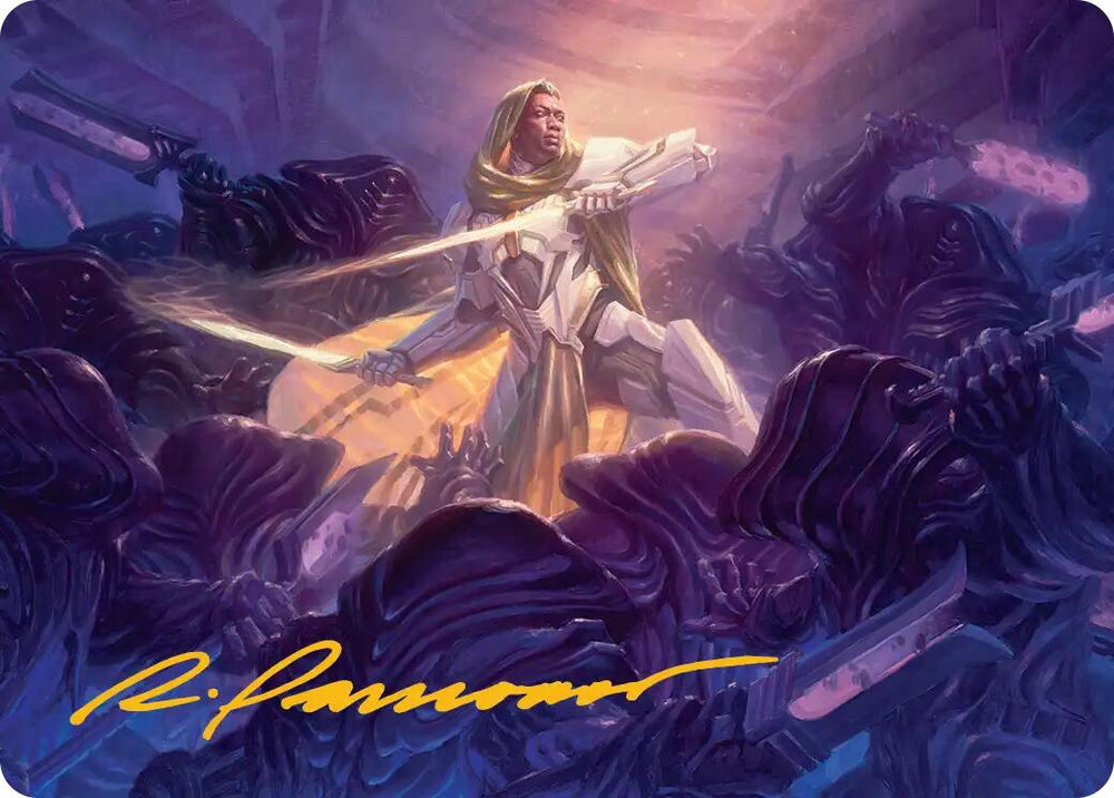 Syr Vondam, Sunstar Exemplar Art Card (Gold-Stamped Signature) [Edge of Eternities Art Series] Magic: The Gathering