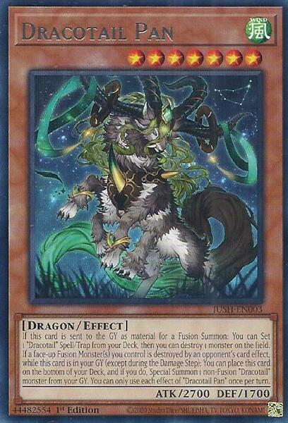 Dracotail Pan [JUSH-EN003] Rare Yu-Gi-Oh!