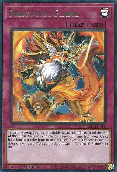 Dracotail Flame [JUSH-EN011] Rare Yu-Gi-Oh!
