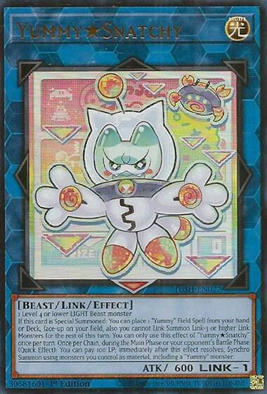 YummySnatchy [JUSH-EN022] Ultra Rare Yu-Gi-Oh!