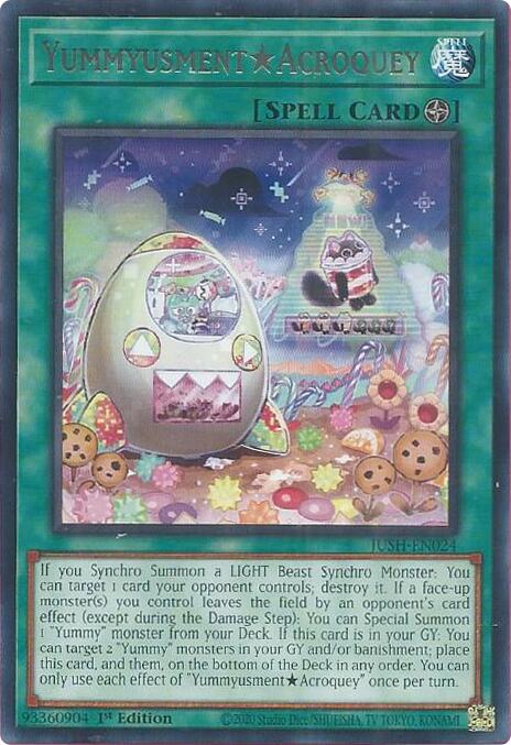 YummyusmentAcroquey [JUSH-EN024] Rare Yu-Gi-Oh!