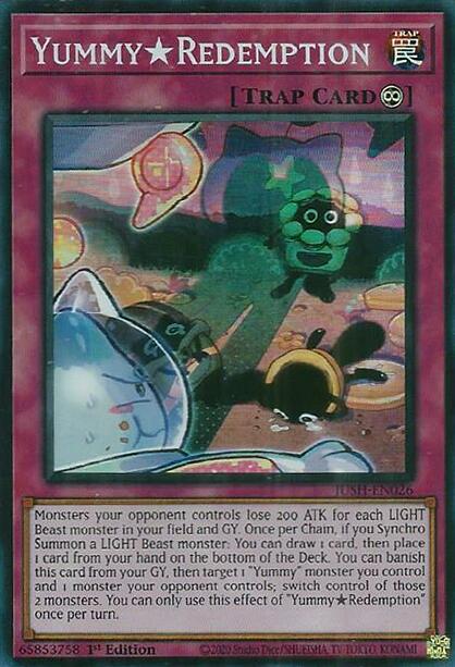 YummyRedemption (Super Rare) [JUSH-EN026] Super Rare Yu-Gi-Oh!
