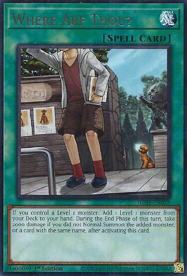 Where Arf Thou? [JUSH-EN028] Rare Yu-Gi-Oh!