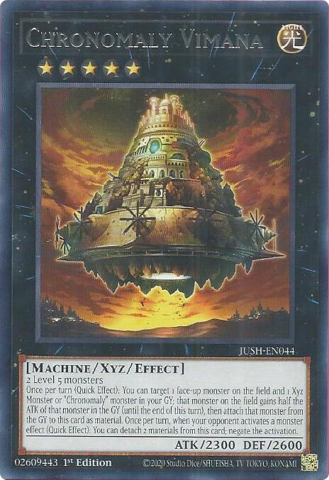 Chronomaly Vimana [JUSH-EN044] Rare Yu-Gi-Oh!