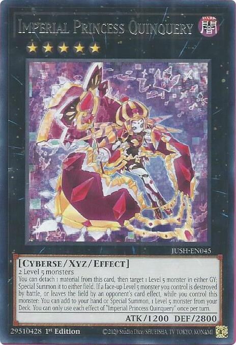 Imperial Princess Quinquery [JUSH-EN045] Rare Yu-Gi-Oh!