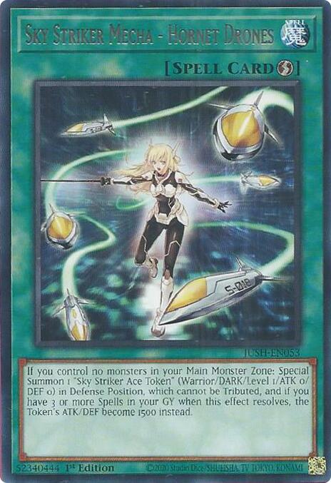 Sky Striker Mecha - Hornet Drones [JUSH-EN053] Rare Yu-Gi-Oh!