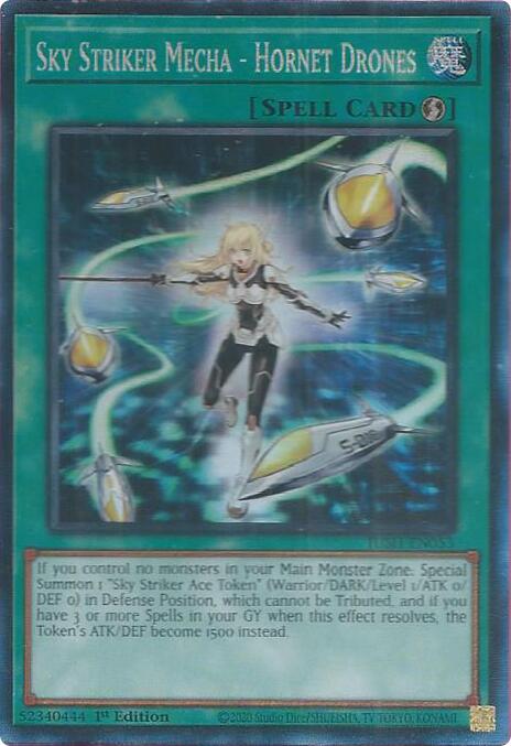 Sky Striker Mecha - Hornet Drones (CR) [JUSH-EN053] Collector's Rare Yu-Gi-Oh!