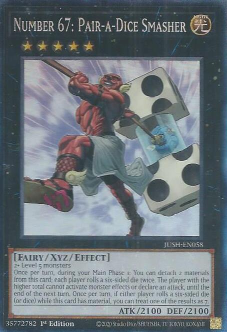 Number 67: Pair-a-Dice Smasher (CR) [JUSH-EN058] Collector's Rare Yu-Gi-Oh!
