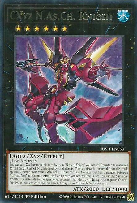CXyz N.As.Ch. Knight [JUSH-EN060] Rare Yu-Gi-Oh!