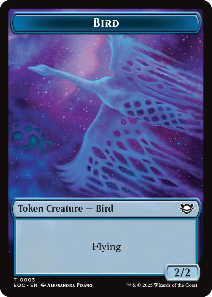Bird // Golem (0012) Double-Sided Token [Edge of Eternities Commander Tokens] Magic: The Gathering