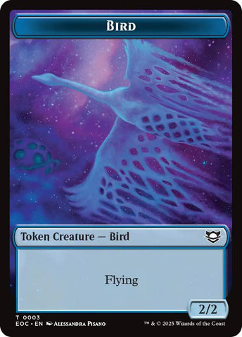 Bird // Golem (0012) Double-Sided Token [Edge of Eternities Commander Tokens] Magic: The Gathering