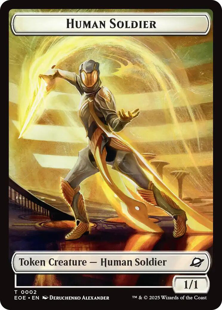 Human Soldier // Lander (0008) Double-Sided Token [Edge of Eternities Tokens] Magic: The Gathering