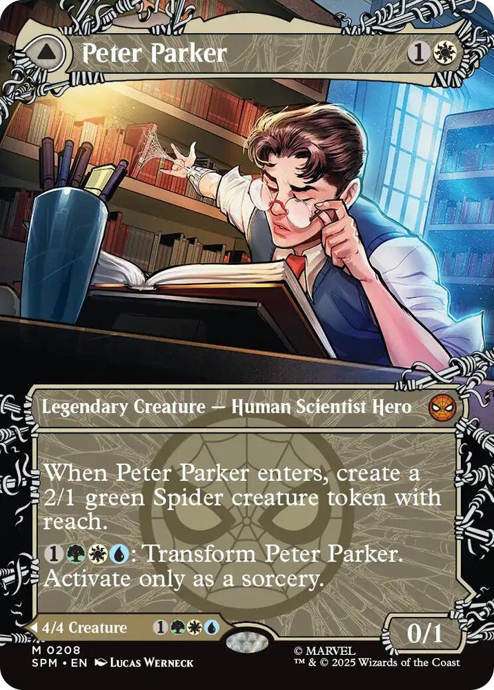 Peter Parker (0208) (Borderless) [Marvel's Spider-Man] Magic: The Gathering
