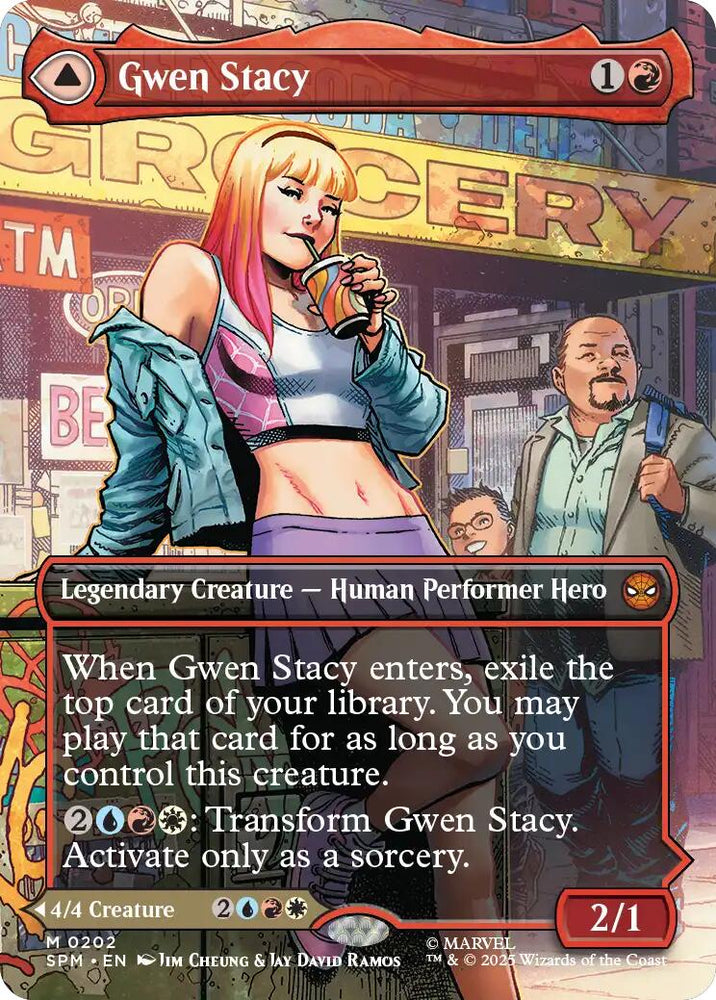 Gwen Stacy (0202) (Borderless) [Marvel's Spider-Man] Magic: The Gathering