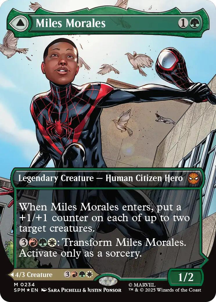 Miles Morales (0234) (Borderless) [Marvel's Spider-Man] Magic: The Gathering