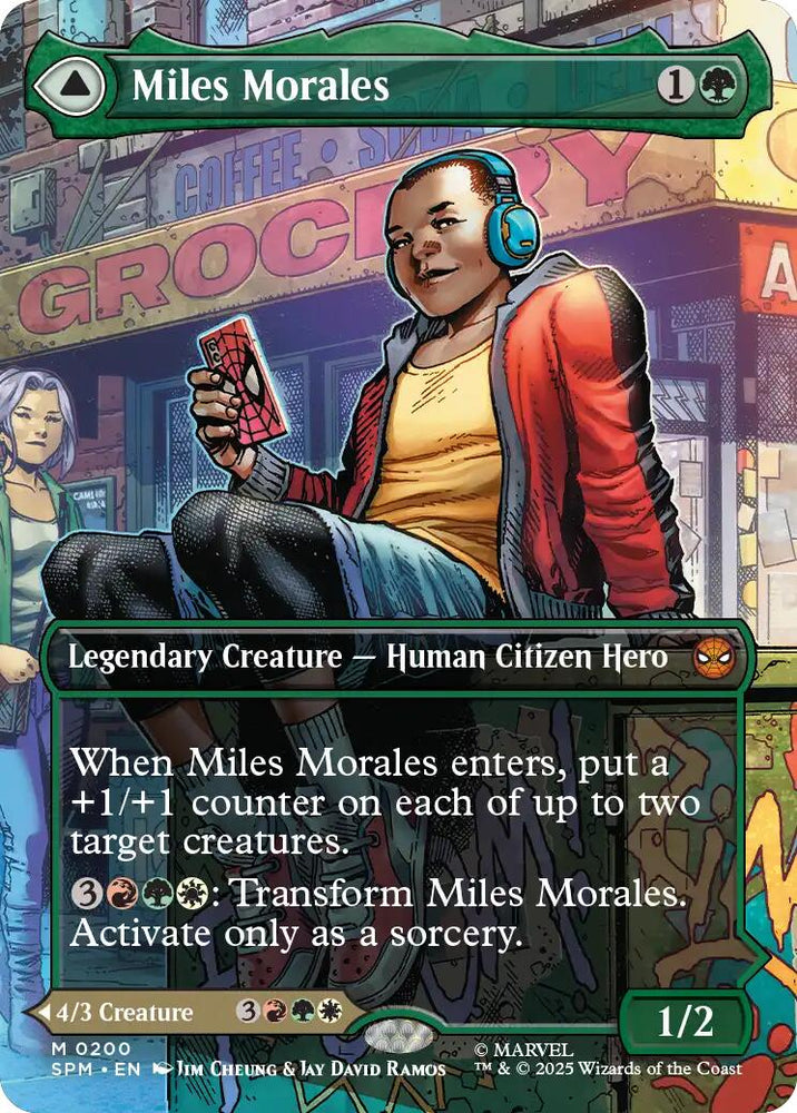 Miles Morales (0200) (Borderless) [Marvel's Spider-Man] Magic: The Gathering