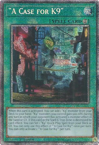 "A Case for K9" (Starlight Rare) [JUSH-EN040] Starlight Rare Yu-Gi-Oh!