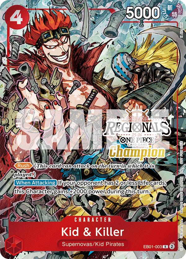 Kid & Killer (Offline Regional Champion Card Set 2025 Vol.2) [One Piece Promotion Cards] Bandai