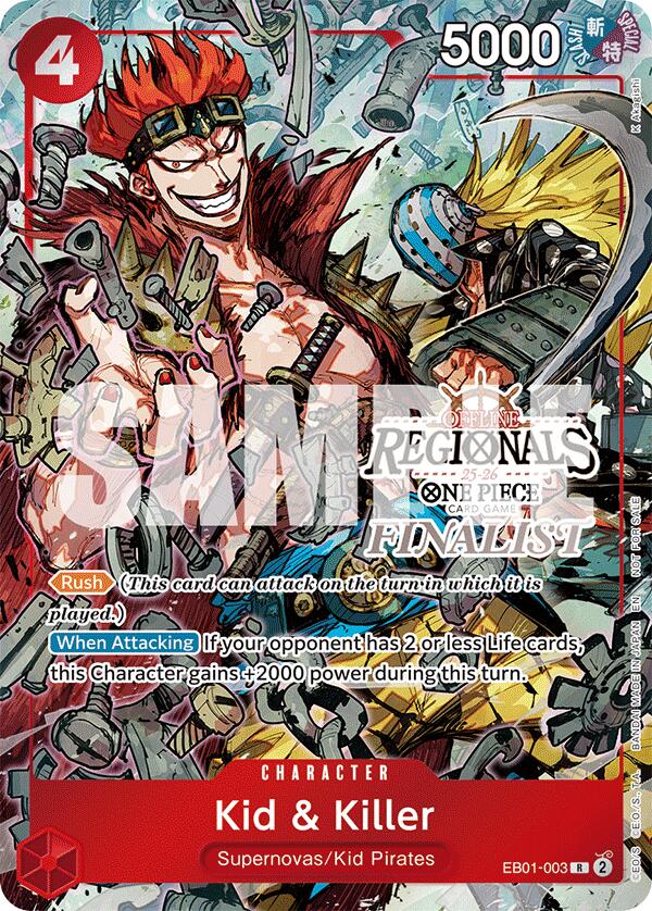 Kid & Killer (Offline Regional Finalist Card Set 2025 Vol.2) [One Piece Promotion Cards] Bandai