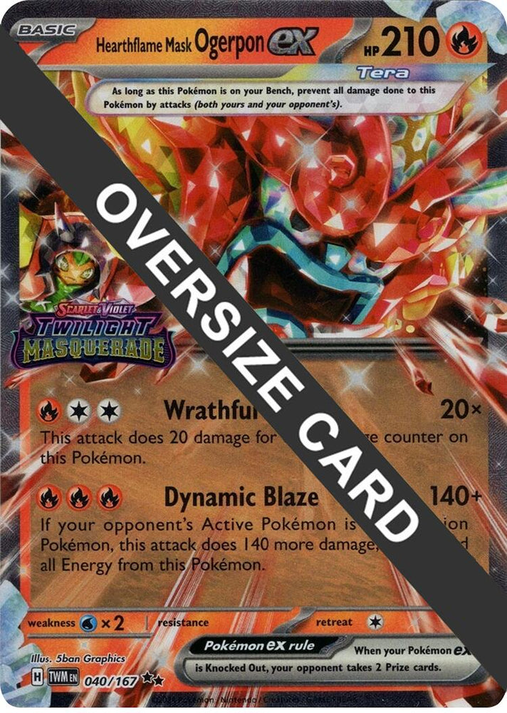 Hearthflame Mask Ogerpon ex (040/167) (Jumbo Card) [Scarlet & Violet: Twilight Masquerade] Pokémon