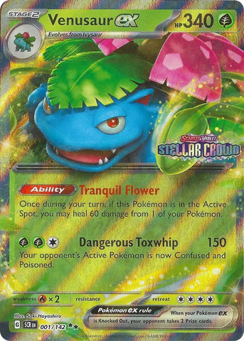 Venusaur ex (001/142) (Stellar Crown Stamp) [Miscellaneous Cards] Pokémon