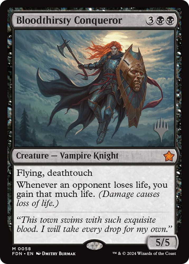 Bloodthirsty Conqueror (Promo Pack) [Foundations Promos] Magic: The Gathering