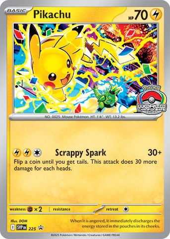 Pikachu (225) (World Championship 2025) [Scarlet & Violet: Black Star Promos] Pokémon