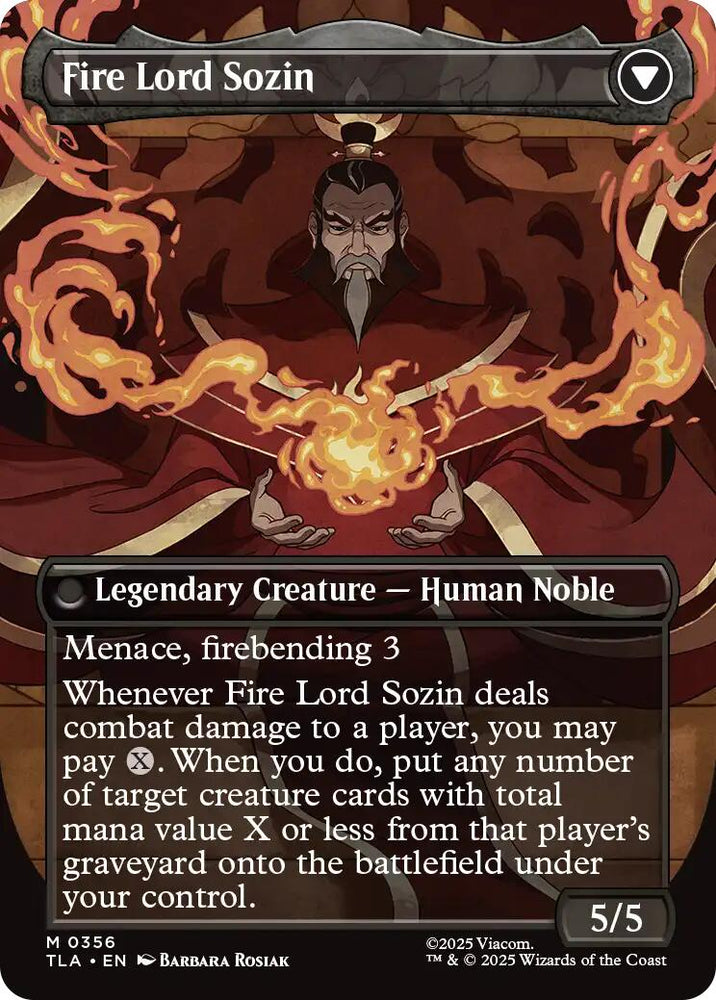 The Rise of Sozin (Borderless) [Avatar: The Last Airbender] Magic: The Gathering