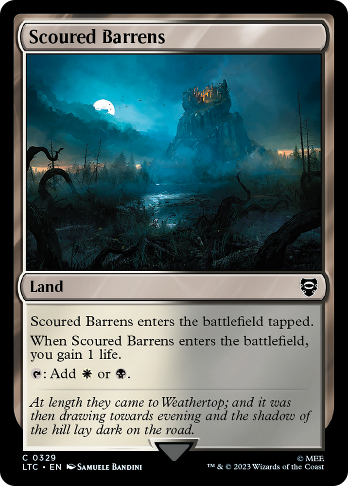 Scoured Barrens [The Lord of the Rings: Tales of Middle-Earth Commander] Magic: The Gathering
