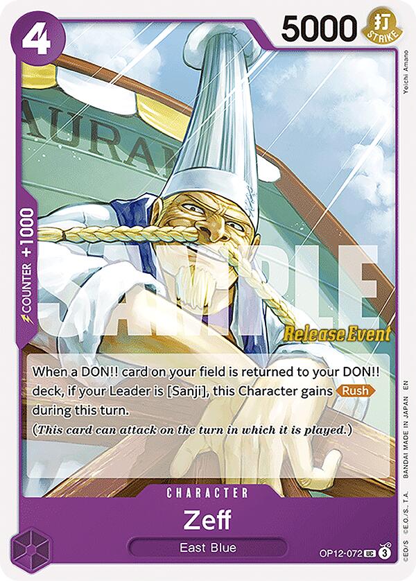 Zeff [Legacy of the Master Release Event Cards] Bandai