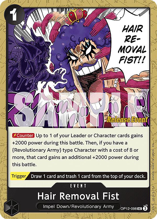 Hair Removal Fist [Legacy of the Master Release Event Cards] Bandai
