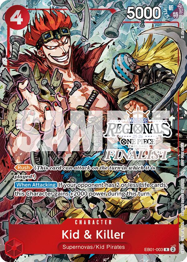 Kid & Killer (Online Regional Finalist Card Set 2025 Vol.2) [One Piece Promotion Cards] Bandai