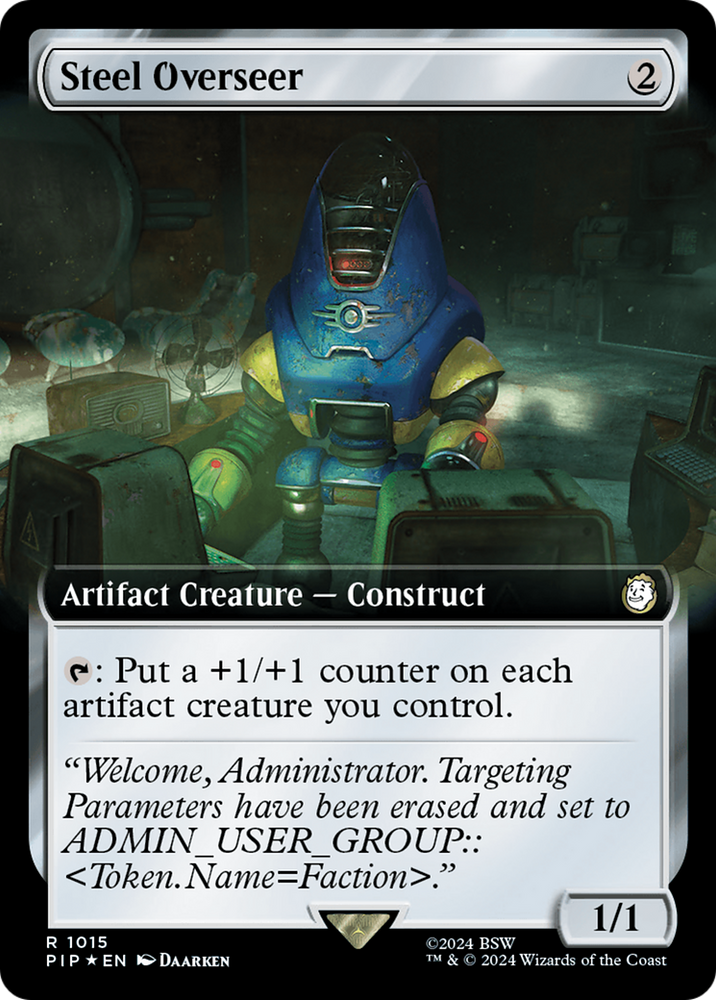 Steel Overseer (Extended Art) (Surge Foil) [Fallout] Magic: The Gathering