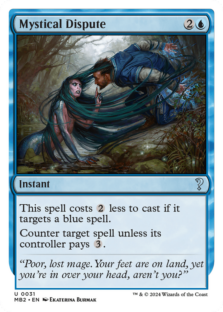 Mystical Dispute (White Border) [Mystery Booster 2] Magic: The Gathering