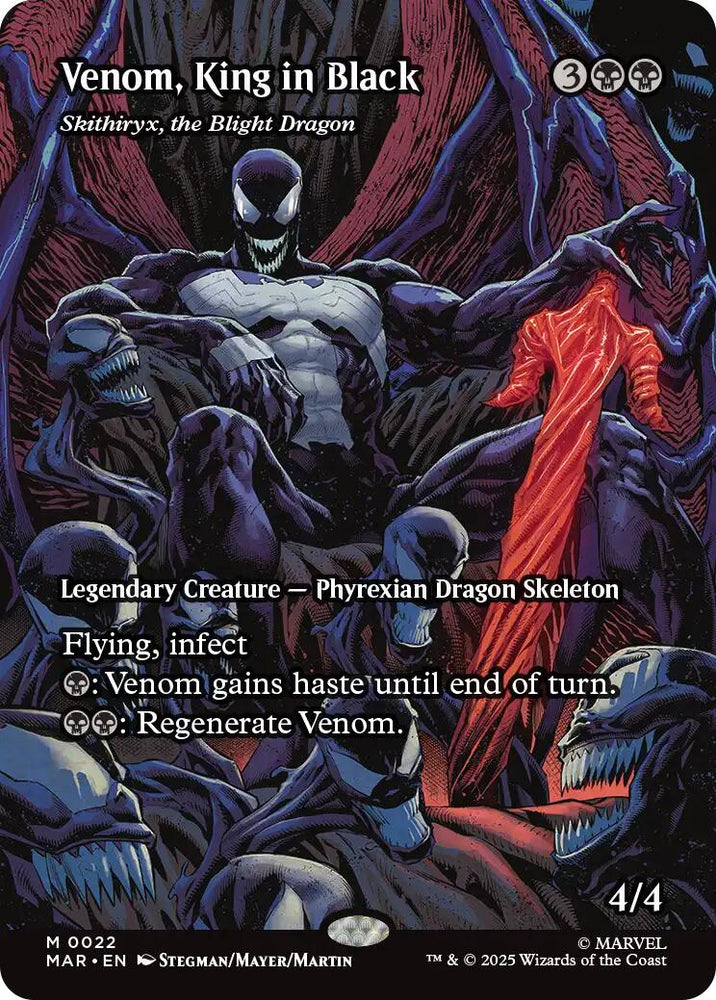 Venom, King in Black - Skithiryx, the Blight Dragon (Borderless) [Marvel Universe: Eternal-Legal] Magic: The Gathering