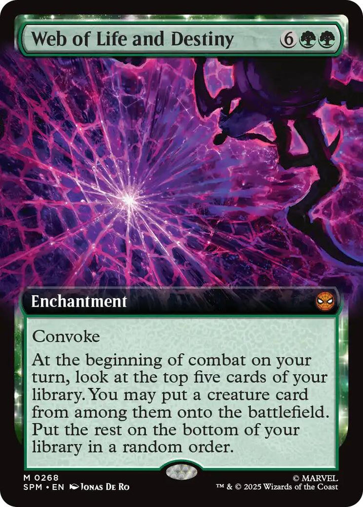 Web of Life and Destiny (Extended Art) [Marvel's Spider-Man] Magic: The Gathering