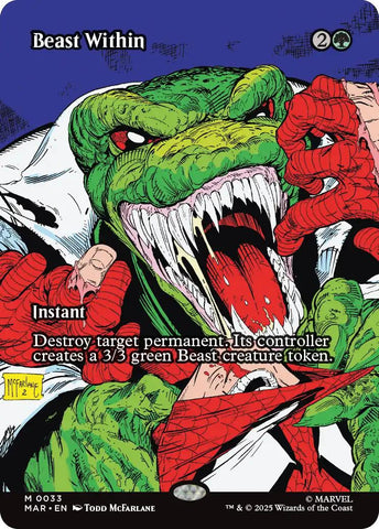 Beast Within (Borderless) [Marvel's Spider-Man: Eternal-Legal] Magic: The Gathering