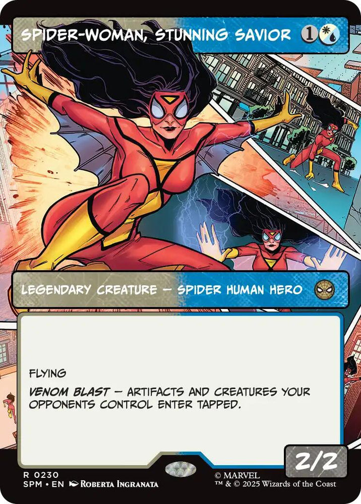 Spider-Woman, Stunning Savior (Borderless) [Marvel's Spider-Man] Magic: The Gathering