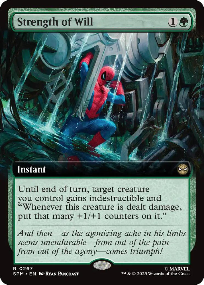 Strength of Will (Extended Art) [Marvel's Spider-Man] Magic: The Gathering