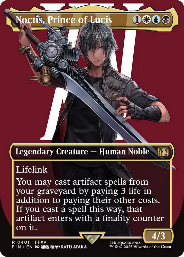 Noctis, Prince of Lucis (Borderless) [FINAL FANTASY] Magic: The Gathering