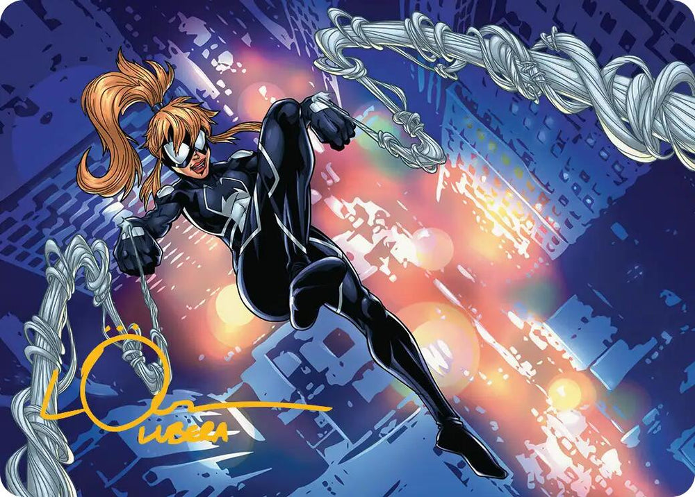 Arana, Heart of the Spider Art Card (Gold-Stamped Signature) [Marvel's Spider-Man Art Series] Magic: The Gathering