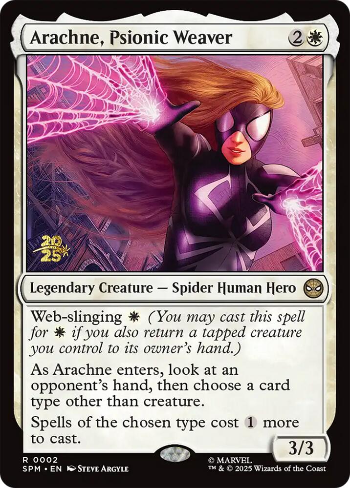 Arachne, Psionic Weaver [Marvel's Spider-Man Prerelease Promos] Magic: The Gathering